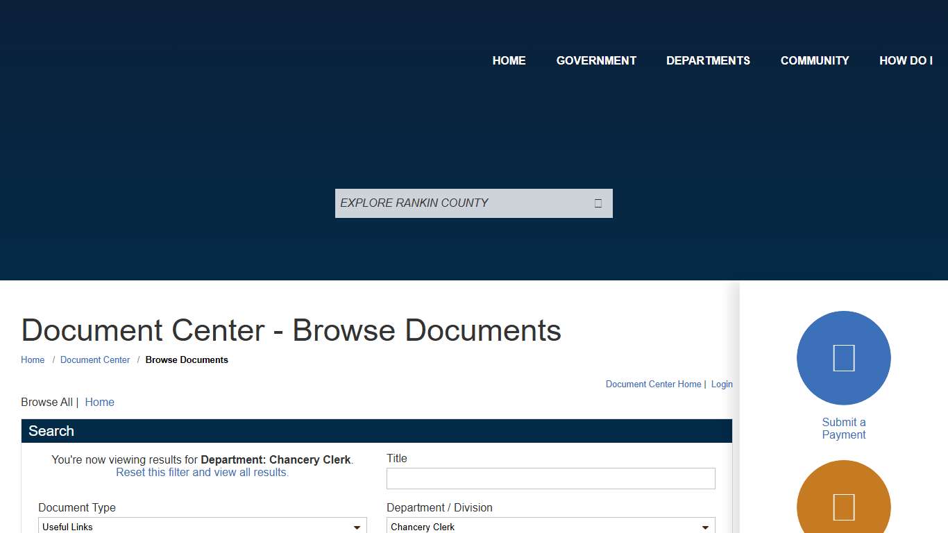 Document Center / Browse Documents / Rankin County, Mississippi